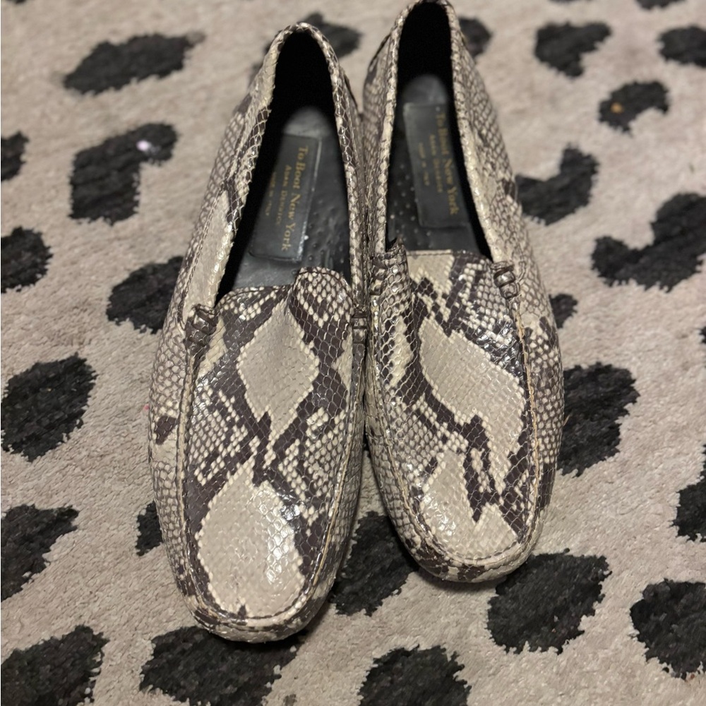 To Boot Snakeskin Pattern Loafers